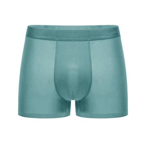 Calzoncillos bóxer de algodón y spandex de color sólido para hombre, ropa interior transpirable, suave y elástica, proveedor OEM, venta al por mayor, ropa interior a granel. - Product Image 6