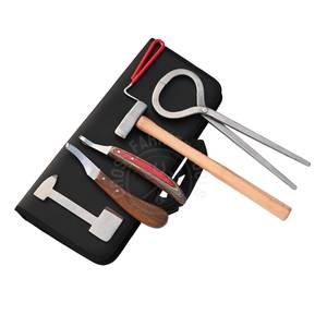 Kit d'outils de fermeur avec outil de test de sabots, couteau à sabots courbé, marteau de fermeur, couteau à abcess, pince à sabots et cure-sabot - Product Image 1