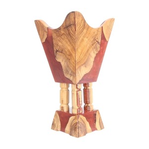 Nouveau brûleur à bakhoor de luxe en bois d'acacia arabe et résine époxy, porte-encens Mubkhar artisanal de qualité supérieure pour Oud, Bakhoor, aromatiques - Product Image 4