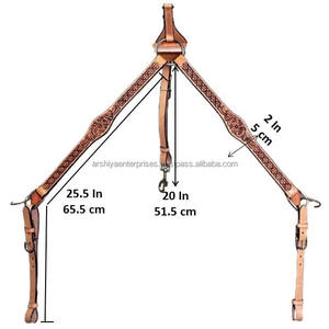 Caballos de equipo de equitación estampados a mano de cuero de vaca ancho de alta resistencia personalizado sillín occidental cuello de pecho cesta tejido estampado - Product Image 3