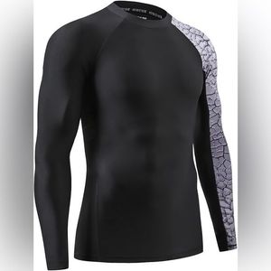 Maillots de compression personnalisés pour hommes BJJ MMA à manches longues en Spandex/Polyester 220g, imprimés par transfert thermique, respirants, service OEM - Product Image 4