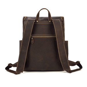 Vintage Leather <b>Backpack</b> Unisex Adjustable Strap Zipper Hasp Closure Durable Travel 36-<b>55L</b> Capacity outdoor travel <b>backpack</b> - Product Image 5