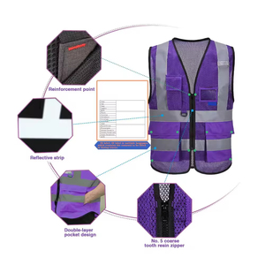 Chaleco de Seguridad Reflectante Personalizado para Exteriores, Unisex, Ropa de Trabajo, Chaqueta sin Mangas, Impermeable, Resistente al Agua, Alta Visibilidad - Product Image 4