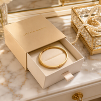 Boîte d'emballage personnalisée pour bijoux, boîte à bagues, étui pour collier et pendentif, organisateur de bracelets et joncs avec impression de logo, vente en gros, boîte cadeau