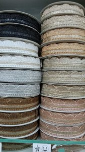 Ruban décoratif de luxe à broderie géométrique et dentelle à sequins pour Saree, Robe, Dupatta, Vêtement, Artisanat, Décoration d'intérieur, Couture - Product Image 4