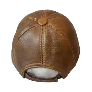 Sombrero de Cuero Duradero para Hombre, Superficie de Cuero Premium, Costuras Reforzadas, Ajuste Cómodo, Estilo Casual, Deportivo y de Viaje, Ecológico - Product Image 3