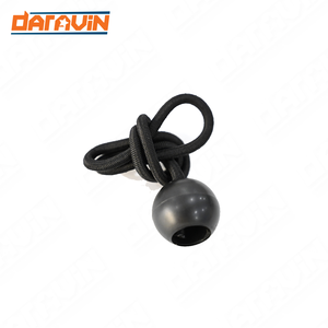 Cordon élastique noir en caoutchouc avec boule en plastique, portable, pour extérieur, type bungee cord - Product Image 2