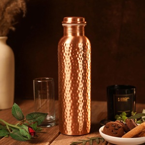 Elegant Finish Copper <b>Water</b> <b>Bottle</b> Copper Designer <b>Water</b> <b>Bottle</b> with Leak Proof Protection Drinkware for <b>Daily</b> Hydration - Product Image 2