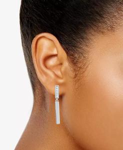 Pendientes colgantes de barra de diamante (1/10 CT. T. W.) en plata esterlina | Macy's - Product Image 2