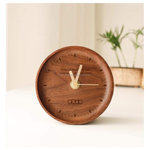 High Quality Acacia Wood Table <b>Clock</b> Home Decorative Wall <b>Clock</b> <b>for</b> Living Room <b>Bedroom</b> Office Handmade Crafts From India - Product Image 3
