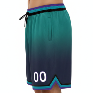 Pantalones Cortos de Baloncesto Sublimados Personalizados para Hombre, Deportivos, con Cordón en la Cintura, Bolsillos, Transpirables, con Número y Logotipo Frontal - Product Image 6