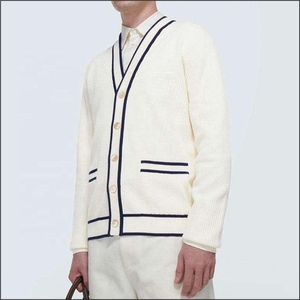 High-quality Breathable Quick Dry Anti-Wrinkle Solid Color Lapel Pocket Travel Business Fashion Winter Men's <b>Cardigan</b> <b>Sweater</b> - Product Image 1