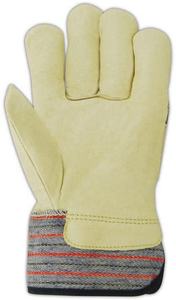 Vente en gros Gants de travail de sécurité standard canadiens Rigger Cuir Pas cher Coton Cuir de vache fendu Fonction anti-coupure Construction - Product Image 5