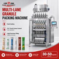Machine d'emballage verticale automatique pour sachets de poudre de café instantané en bande, 6 voies, pour emballages individuels