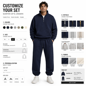 Wholesale Oem <b>2</b> <b>piece</b> <b>sets</b> sweatsuit matching <b>sets</b> tech fleece 450 gsm 100% cotton tracksuit Custom Tracksuit For Men - Product Image 4