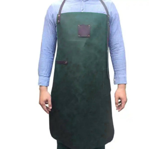 Cowhide Grain Leather Welding Apron Heavy Duty <b>Fire</b> Heat Spark Resistant Body Protection Industrial Safety Welders Apron - Product Image 3