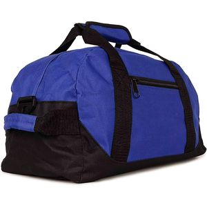 Sac de sport Oxford bleu pour l'extérieur avec poche zippée, sac de voyage léger en tissu souple, design rectangulaire unisexe - Product Image 2