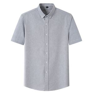 Camisa de manga corta para hombre, de alta calidad, 100% algodón, tela Oxford, estilo casual de negocios, semi formal, con botones, lisa o a rayas. - Product Image 4