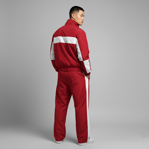 High Quality Custom Made Windproof custom screen Printed logo men's <b>Tracksuit</b> 2 tone Eco-Friendly Regular fit men's 2 piece set - Product Image 6