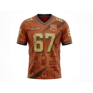 Nouveauté 2025 - Maillot de football américain personnalisé pour adulte - Design tendance, haute qualité, respirant, manches courtes, séchage rapide - Product Image 1