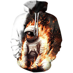 Sweat-shirt à capuche zippé pour homme, imprimé 3D par sublimation, coupe régulière, en coton, décontracté, pour l'automne, vente en gros, graphique personnalisé OEM - Product Image 2