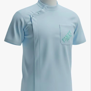 Uniforme de Barbero con Cierre Frontal - Bata de Corte de Pelo de Secado Rápido - Camisa Versátil para Estilistas Profesionales en Salones de Belleza - Product Image 1