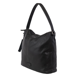 Luxury Genuine Black <b>Leather</b> Fashion Hobo <b>Bag</b> for Women Large Capacity ZIP Closure Single Strap Vintage Shoulder Tote - Product Image 1