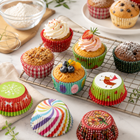 Gobelet en papier jetable pour cupcakes, muffins, gâteaux, pâtisseries et produits de boulangerie