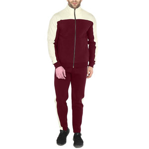 Men's Color Blocking Tracksuit Full <b>Zip</b> <b>Hooded</b> Sweatshirt With Side Pockets Casual Jogging Pants Polyester Cotton Autumn Wear - Product Image 4