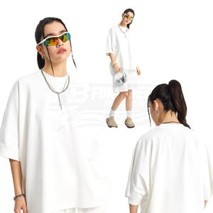 Camiseta de Manga Corta para Hombre, Corte Regular Personalizado, Versión Corta Ampliada, Costuras Grandes, Talla Grande, 100% Algodón, Casual, Sólida, Transpirable - Product Image 3