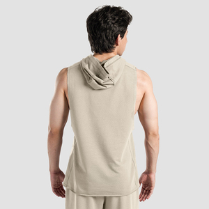 เสื้อกล้ามออกกำลังกายสั่งทำสำหรับผู้ชาย – ชุดออกกำลังกายระบายอากาศดีแห้งเร็วเป็นมิตรต่อสิ่งแวดล้อมผ้าฝ้าย/โพลีเอสเตอร์ - Product Image 4