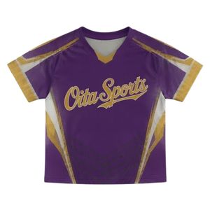 Ensemble d'uniformes de lacrosse sublimés unisexe violet et or, légers, en polyester, réversibles, pour l'entraînement et les matchs sportifs - Product Image 3
