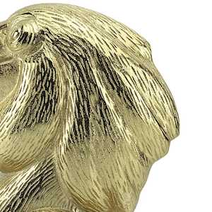 Sculpture en aluminium tête de toucan dorée 28x8x33cm, faite à la main, plaquée or, écologique, décoration de table moderne pour salon - Product Image 6