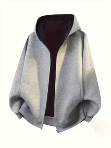 High Quality Premium Winter Season Plus Size Men's 100% Cotton Fleece Knitted Pocket Regular Fit Eco-Friendly Hoodies Customized - Product Image 2