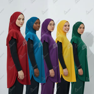 Robe de sport ample et longue pour femmes, tenue modeste, hijab, tunique de sport musulmane, conçue pour la gym, l'entraînement, le yoga, écologique, séchage rapide - Product Image 4