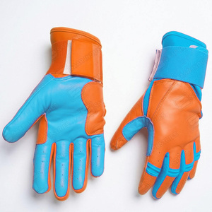 Guantes de Bateo de Cuero SAAR INDUSTRIES, Negros y Blancos, Acolchados, con Cierre de Gancho y Bucle, Unisex, para Adultos, Entrenamiento, Mano Izquierda, Ecológicos, Duraderos, Talla XXL - Product Image 1