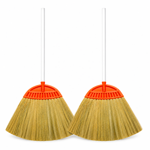 Balai en herbe de tigre naturelle durable en gros avec tête en aluminium et plastique, manche long et souple pour le nettoyage des sols intérieurs - Product Image 5
