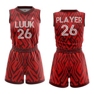 Maillot et short de basketball personnalisés pour femmes, tenue d'équipe, impression par sublimation, respirant, performance athlétique, fournisseur OEM - Product Image 1