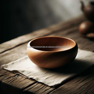 Vente en gros Bol à salade et fruits en bois rustique jetable pour un usage personnel et commercial pour la décoration intérieure - Product Image 4