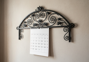 Iron Floral Wall Plaque Rectangle Home Decoration Wrought Metal Craft <b>Painting</b> Digital Printing - Product Image 6