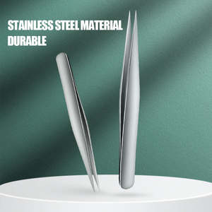 Pince à points noirs haute précision, aiguille à poudre dense, pince à faux cils de salon, pince à acné, pince à sourcils en acier inoxydable à pointe incurvée - Product Image 4