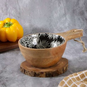 Tazones Desechables Modernos para Ensalada, Hechos a Mano, de Madera de Mango y Acacia, Vajilla para Fiestas, Precio de Fábrica al por Mayor - Product Image 6