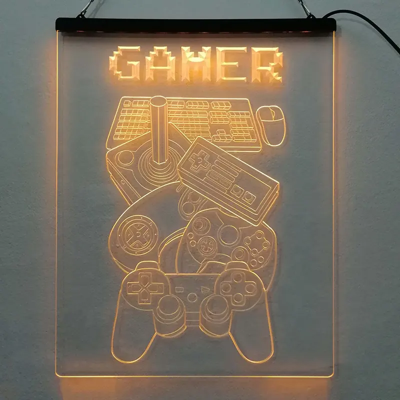 Game On Neon Sign for Game Room Decor - LED Game Neon Sign for Teen Boy Room Decor, Gamer Wall Decor