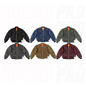 Bomber Flight <b>Jacket</b> Reversible Fighter <b>Pilots</b> Casual Insulated Tactical Coat Winter Warm Aviation Style Outerwear Men <b>Jackets</b> - Product Image 2