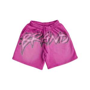 Ensemble T-shirt et short d'été pour homme, tendance, imprimé DTG délavé à l'acide, 2 pièces, mélange polyester/coton, séchage rapide, streetwear décontracté, mode - Product Image 2