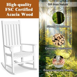 Fauteuil à bascule en bois à dossier haut pour l'intérieur et l'extérieur - Product Image 5