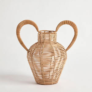 Jarrón de Ratán Hecho a Mano, Decoración Moderna para el Hogar, Jarrón para Flores con Lazo, Diseño OEM Personalizado, Hecho a Mano en Vietnam, Venta al Por Mayor - Product Image 5