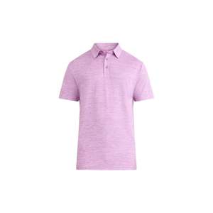 Polo à manches courtes rose uni pour homme, tricoté, respirant, coupe classique décontractée - Product Image 3