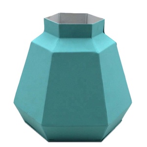 Vente en gros de vase à fleurs en fer de couleur turquoise design moderne dessus de table de fantaisie pour la décoration intérieure faite à la main en vrac - Product Image 1