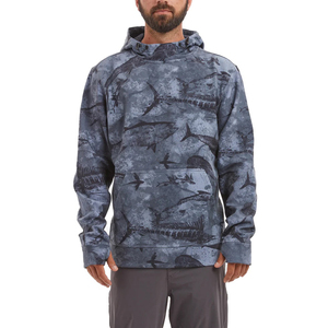 Sweat à capuche de pêche pour homme grande taille, qualité supérieure, séchage rapide, 100% polyester, UPF 50, avec logo personnalisé - Product Image 1